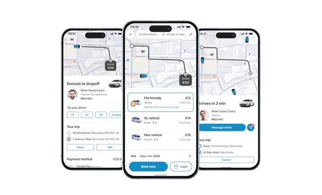 Sevens Taxis iCabbi Drive App Interface